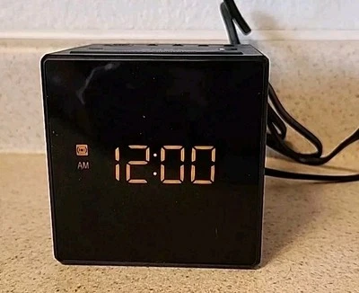 Sony ICF-C1 AM/FM Desktop Alarm Clock Radio Black Digital Cube Free Shipping - Image 1 of 4