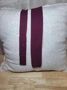 BRAGG Vintage Dark Burgundy Wool Knit Necktie Short/Teen Skinny 53in. x 2.25 in. - Picture 1 of 6