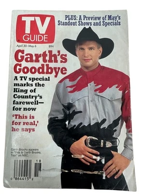 Vintage TV Guide Garth Brooks 1994 Goodbye King of Country Tonya Nancy Skating - Image 1 of 4