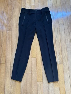Calça ponte preta nova com etiquetas Ann Taylor Loft tamanho pequeno 2P com bolsos com zíper - Imagem 1 de 4