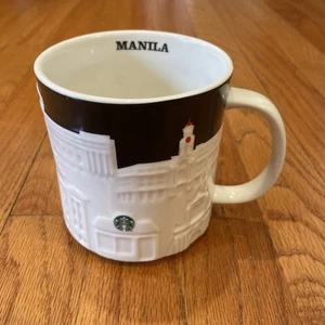 Manila Starbucks coffee Cup Mug 16oz Relief 3D Collector Series New - Picture 1 of 6