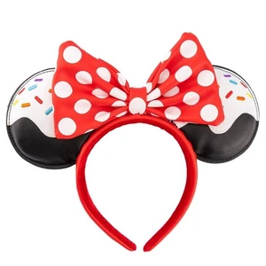 Loungefly Disney Minnie Sprinkle Cupcake Ears Headband – Vegan Leather, One Size - Picture 1 of 3