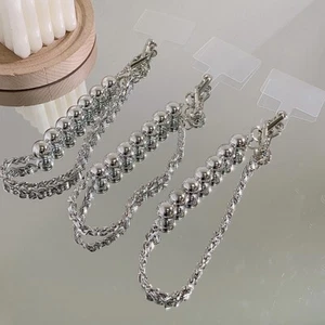 Silver Beads Mobile Phone Strap Hanging Cord Mobile Lanyard Phone Pendant - Zdjęcie 1 z 11