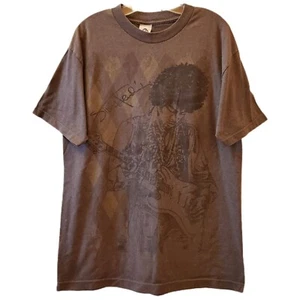 VTG Alstyle Tshirt Tee Jimi Hendrix Strumming Guitar Gray Mens Large Read - Picture 1 of 12