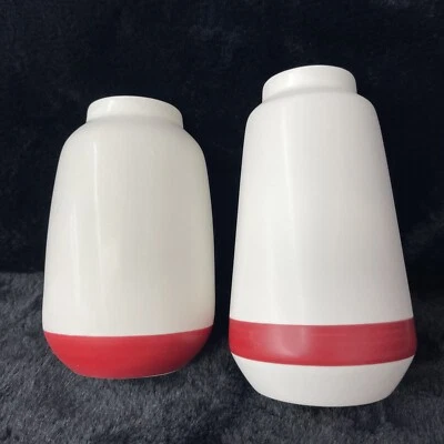 Vaso de cerâmica Target Bohemian Decor branco borgonha conjunto de 2 6”-6,5” - Imagem 1 de 3