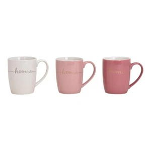 Tasse Kaffeebecher Home Porzellan, pink, weiß oder rosa 300 ml Geschenkidee - Bild 1 von 1