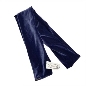 Neu mit Etikett Frieze Indigo Blau Lila Velours Halstuch Original Creation Handarbeit Plüsch - Bild 1 von 7