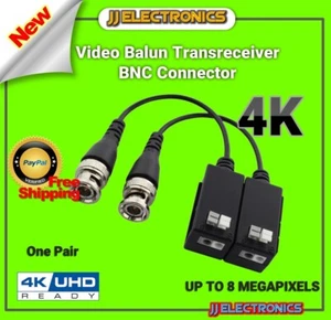 VIDEO BALUN 8MP VIDEO PASSIVE UTP HD CVI TVI AHD COAXIAL BNC TO UTP 4K / HD - Picture 1 of 3