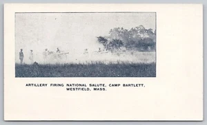 Early Westfield Mass MA - Camp Bartlett - cannoni artiglieria militare UNP - Foto 1 di 3