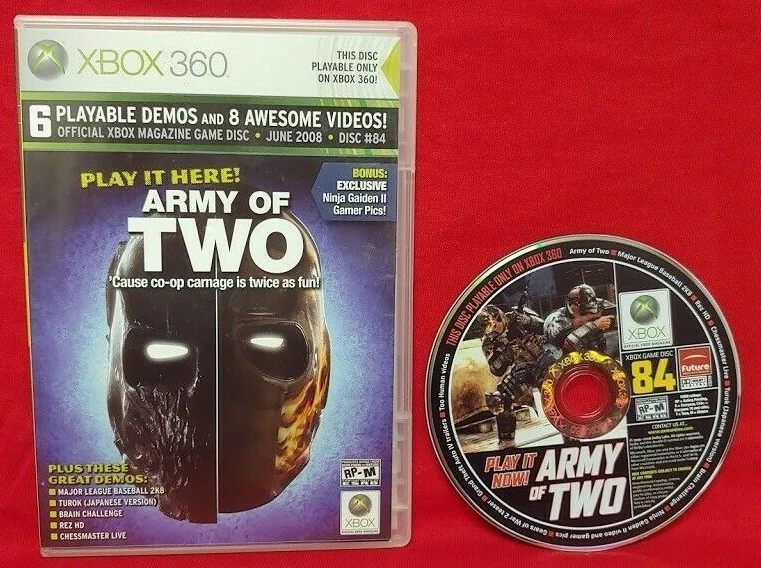 Army of Two June 2008 Game Demo # 50 Original Microsoft Xbox OG Near Mint Disc - Image 1 of 1