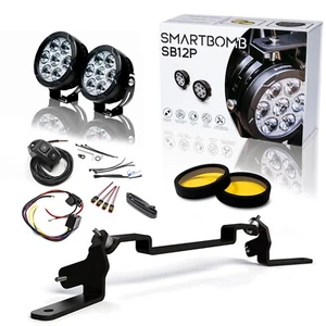 KIT COMPLETO FARETTI LED BMW F 750 GS F 850 GS 120W 12000LM SUPER LUX SMARTBOMB - Imagen 1 de 24