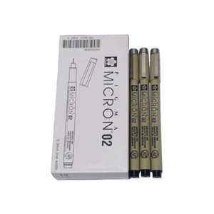 3 x Sakura Pigma Micron - Plumas delineadoras de pigmento - 0,2 mm/PN - Tinta negra - Imagen 1 de 1