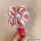 Flower Hair Tie Stretchable Braided Coiled Ponytail Holder Phone Cord Hair Coil