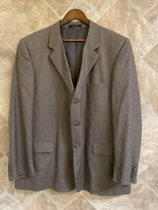 Versini Blazer Herren 48 normal grau einreihig Kerbe Revers Seide Wollmischung - Bild 1 von 17