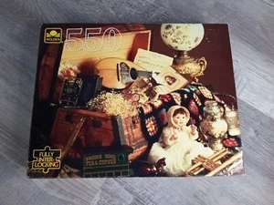 Vintage Golden Fully Interlocking Jigsaw Puzzle Thread 550 PC SEALED NEW 4729-44 - Picture 1 of 5