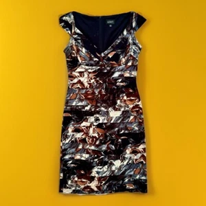 Adrianna Papell Bandage Sheath Dress Sweetheart Neck Cap Sleeve Sz 10 GORGEOUS - Picture 1 of 19
