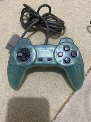 Sony Hori Pad 2 PlayStation PS1 Clear Blue/Green Controller SLPH 00104 - Image 1 of 4