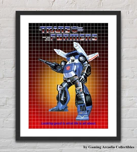 Transformers G1 1985 Spuren Box Kunstwerk glänzend Retro Poster ungerahmt T0033 - Bild 1 von 6