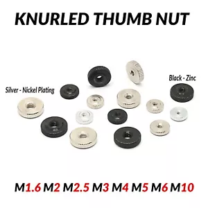 M1.6 M2 M2.5 M3 M4 M5 M6 M10 Rändelmutter Kohlenstoffstahl Flache Rändelmuttern - Bild 1 von 7