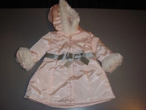 American Girl hübscher rosa Mantel Winter Puppenkleidung Rentner grau Schleife Truly Me - Bild 1 von 5