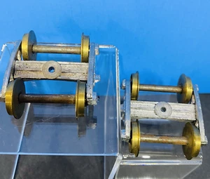 Walthers O-Scale Train Truck Brass and Silver Colored Pair 429 - Picture 1 of 8