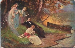 Love And Romance Couple Vintage Postcard B191 - Picture 1 of 2