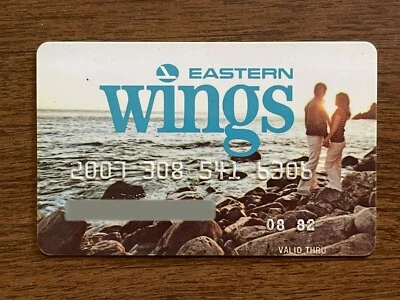 Tarjeta de crédito EASTERN WINGS / EAST AIR LINES / expirada en 1982 / DE COLECCIÓN  Foto 1 de 2