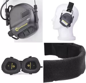Earmuffs Electronic Shooting Ear Muffs Safety Tactical Sound Amplification Noise - Picture 1 of 8