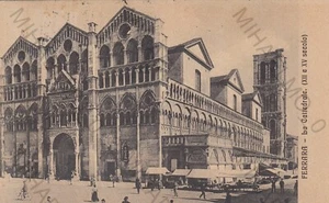 CARTOLINA *24 FERRARA EMILIA ROMAGNA LA CATTEDRALE secolo XII e XV VIAGG. 1915 - Imagen 1 de 2
