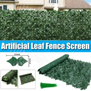 118x39'' Artificial Plant Boxwood Wall Hedge Mat Panels Outdoor Grass Fence USA - Picture 1 of 21