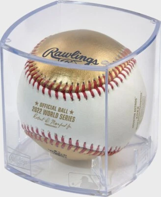 2022 GOLD MLB World Series Houston Astros Champions Baseball - Image 1 of 4