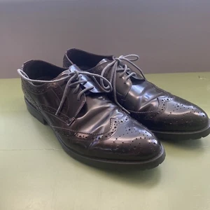 Romeo Gigli Milano elegante Herrenschuhe UK Größe 7 1/2 EU 41 dunkelbraun/rötlich - Bild 1 von 6