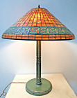 Antique Original Tiffany Studio New York Greek Key Table Lamp 1916