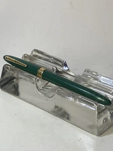 Vintage Sheaffer Snorkel Fountain Pen 14k Gold Nib Green - Bild 1 von 11