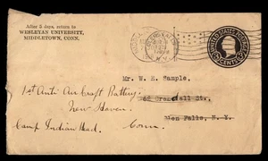 Mayfairstamps US 1918 Wesleyan Univ Middletown Flag Cancel Cover aat_50651 - Picture 1 of 2