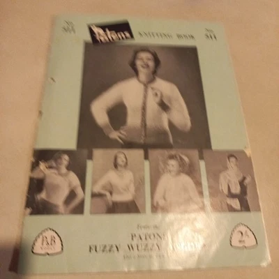 😇 Patons 511 Vintage Knitting Pattern Book Angora Lady Girl Jumpers Cardigans  - image 1 of 4