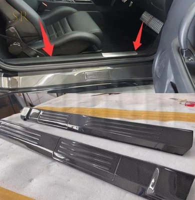 Real Carbon Gear Door Sill Guard Scuff Plate cover Fits 2005-2009 Ferrari F430 - Image 1 of 4