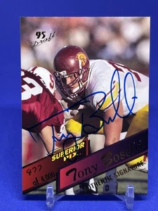 1995 Superior Pix '95 Draft Tony Boselli #2 auto blue ink /4000 HOF Jaguars - Bild 1 von 2