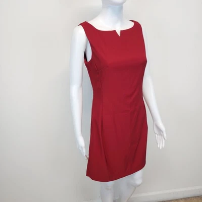 Vestido Rampage Y2K Rojo Cereza Talla 7 Sin Mangas Funda Plisada Hasta la Rodilla De Colección Foto 1 de 4