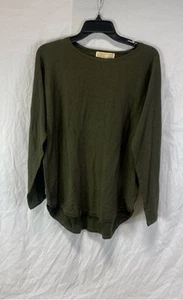 NWT Michael Kors Womens Olive Green Long Sleeve Round Neck Pullover Sweater Sz S - Picture 1 of 7