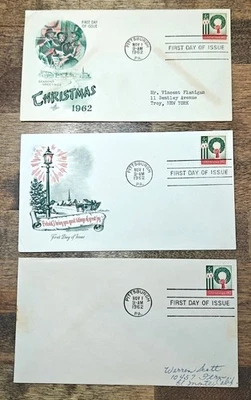 ESF US FDC US FDC 1962 #1205 4c Christmas LOT OF THREE Pittsburg PA - Image 1 of 2