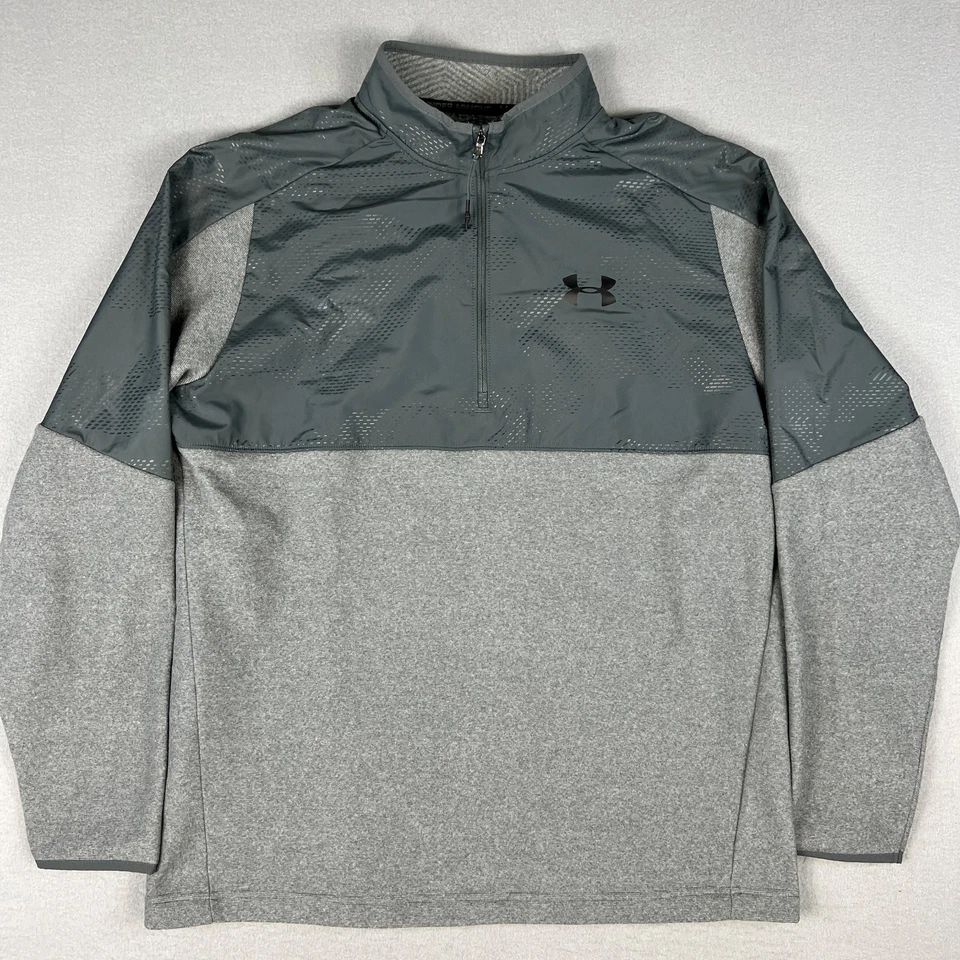 Under Armour 1345315 ColdGear Infrared 1/2 Zip Fleece Pullover Jacket Halo 3xl