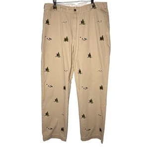 Polo Ralph Lauren Uomo 36 X 32* Scena di Caccia Ricamato Pantaloni Chino GI Fit - Foto 1 di 13
