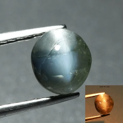 1,38 quilates perfecto ovalado 6,2 x 5,7 mm 100 % natural verde a rojo alejandrita ojo de gato Foto 1 de 4