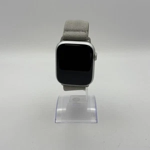 Apple Watch (Series 8) 45mm Silver Aluminum (LTE) w/ Band - Excellent Condition - Picture 1 of 4