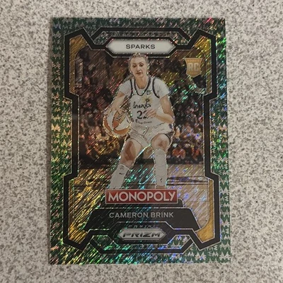 2024 Prizm Monopoly WNBA - Cameron Brink #39 Millionaire Green Shimmer /20 RC - Image 1 of 2