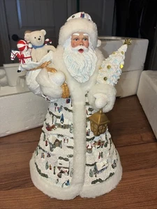 THOMAS KINKADE WEIHNACHTSMANN BELEUCHTETER WEIHNACHTSMANN VERSCHNEITEN DORF - Bild 1 von 7