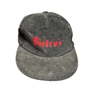Vintage Pietro’s Pizza Corduroy Snapback Hat Sportsman Cotton Unisex Cap - Picture 1 of 6