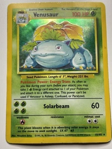 1999 Pokemon TCG Baset Set #15 Venasaur Holo Rare - Picture 1 of 10