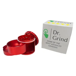 Molinillo de bandeja oscilante Dr Grind - Rojo rubí - Tapa de gran tamaño da más agarre 2,5" pulgadas - Imagen 1 de 5